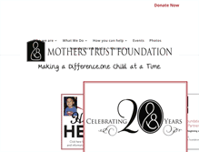 Tablet Screenshot of motherstrustfoundation.org
